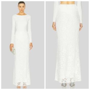 New Sans Faff Florence Elegant Wedding White Lace Maxi Skirt Large NWT